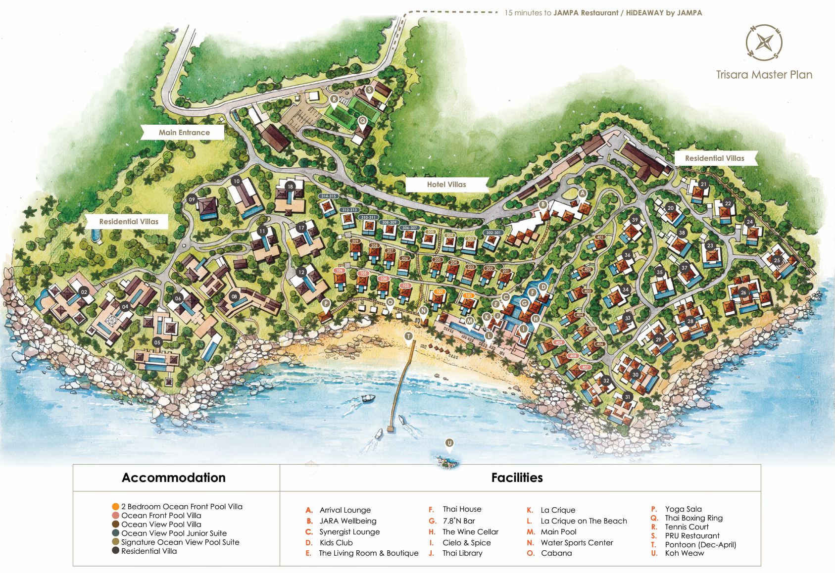 Trisara resort map